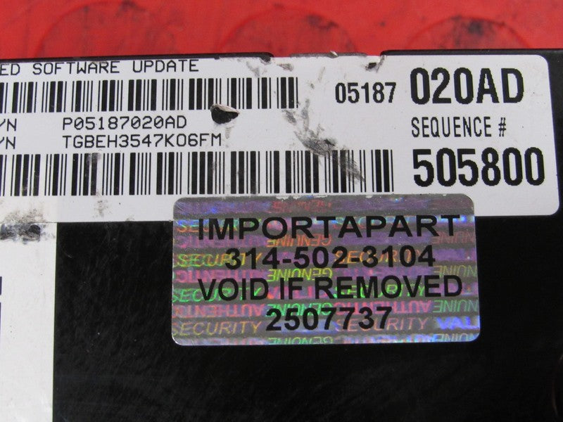 PLUG & PLAY 08 Charger Magnum 300 3.5 RWD Engine Computer ECU 05187020