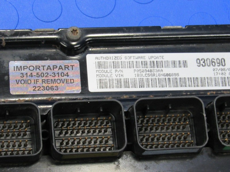 PLUG & PLAY 07-08 Sebring Avenger 2.7L Engine Computer ECU 05094853 PR