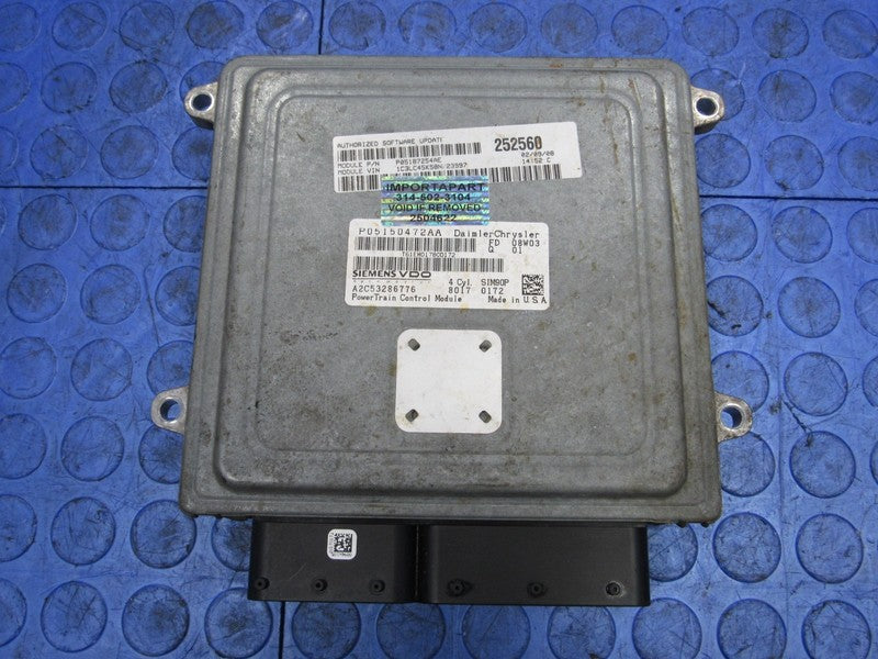 PROGRAMMED PLUG & PLAY 08 Sebring 2.4L ABS ECM 05187254AE 254 PROG 462