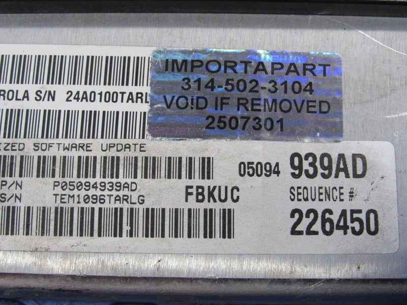 PLUG & PLAY 06 Jeep Liberty KJ 3.7L AT Engine Computer ECU 05094939 PR