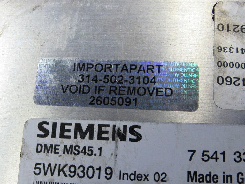 04 BMW 325i E46 AT DME EWS ECU ECM PCM Engine Computer Key Set 7536843