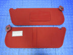 87-96 F150 F250 F350 Bronco Right Left Sun Visor Shade Red Pair Set 54
