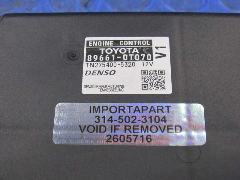 09-12 Toyota Venza 3.5L V6 FWD ECU ECM PCM Engine Computer 89661-0T070