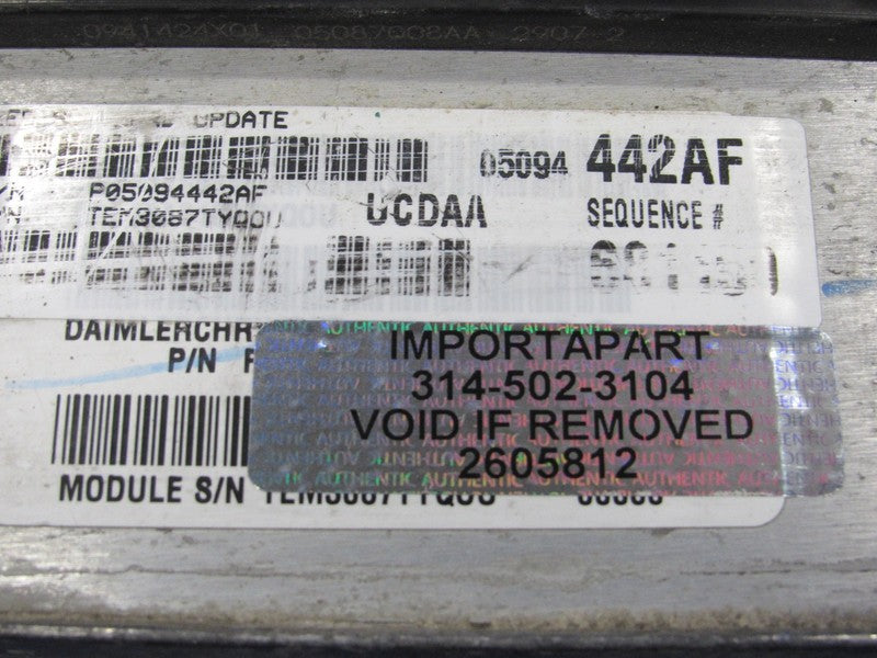 PLUG & PLAY 08 Dodge Ram Truck 1500 5.7L ECU Engine Computer 05094442 