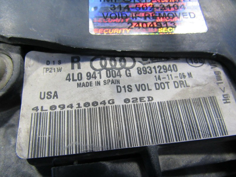 07-09 Audi Q7 Right RH Passenger AFS Curve Xenon HID Headlight Head La