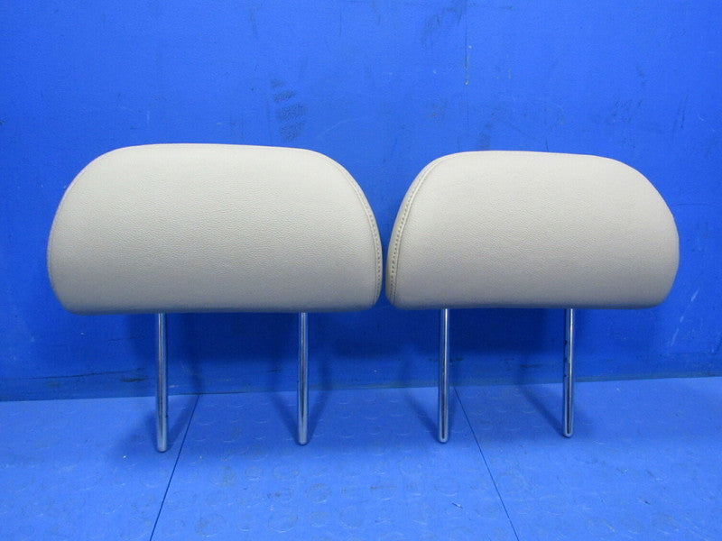 08-13 Toyota Highlander Second Row Rear Seat Headrests Tan Leather Set