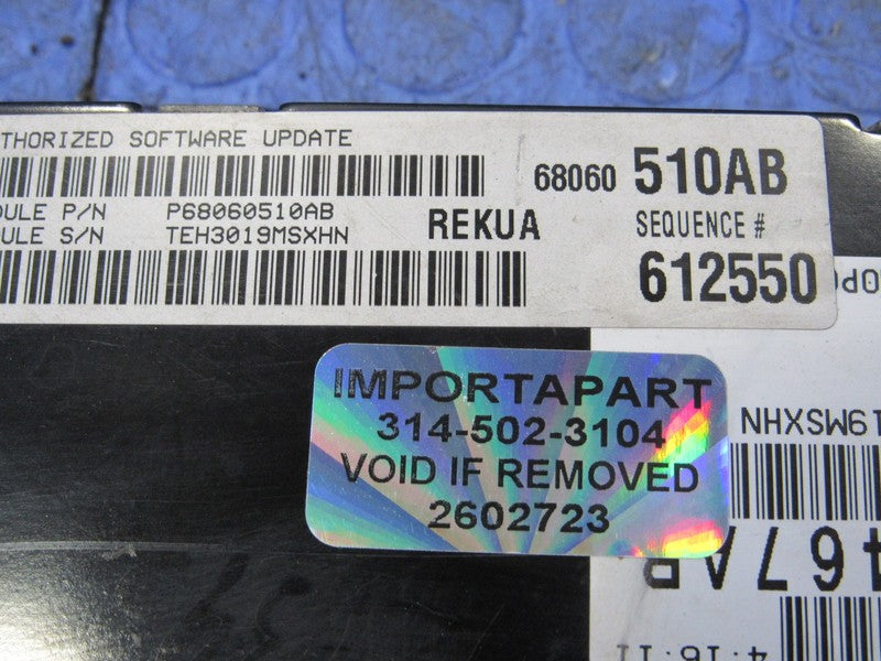 PROGRAMMED PLUG & PLAY 10 Grand Cherokee 3.7 4x2 ECU 68060510AB 510 PR