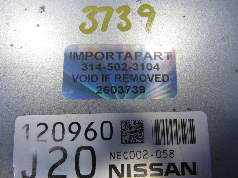 12-13 Infiniti G37x Sedan AT ECU ECM PCM Engine Computer NEC002-058 BE