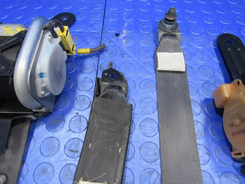 09-13 Honda Fit Front Driver Passenger Seat Belt Retractor Set Black 7