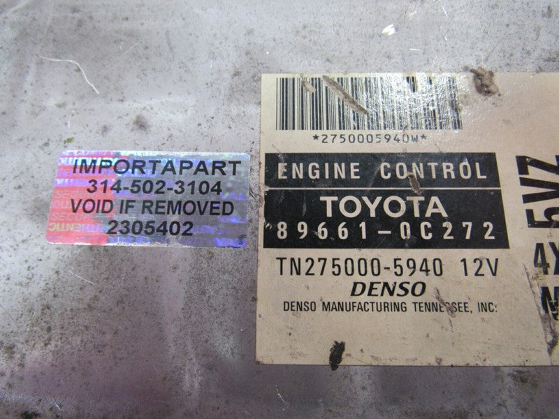 03 Toyota Tundra 3.4L 4x4 MT ECU ECM PCM Engine Computer 89661-0C272 5
