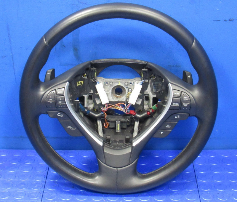 09-14 Acura TL 3.5L Black Leather Steering Wheel OEM Cruise Phone Swit