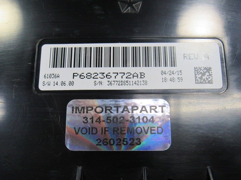 14-17 Dodge Ram 1500 Climate Heater Temperature Control Module 6823677