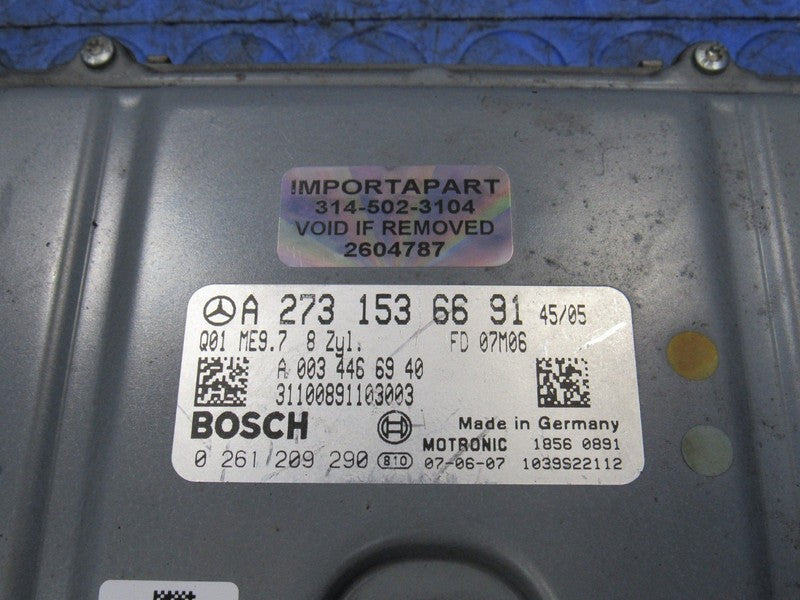 08 CLK550 CLS550 E550 SL550 ECU ECM Engine Computer UNLOCKED 273 153 6