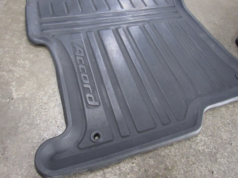 08-12 Honda Accord Sedan Accessory Black Rubber All Season Floor Mats 