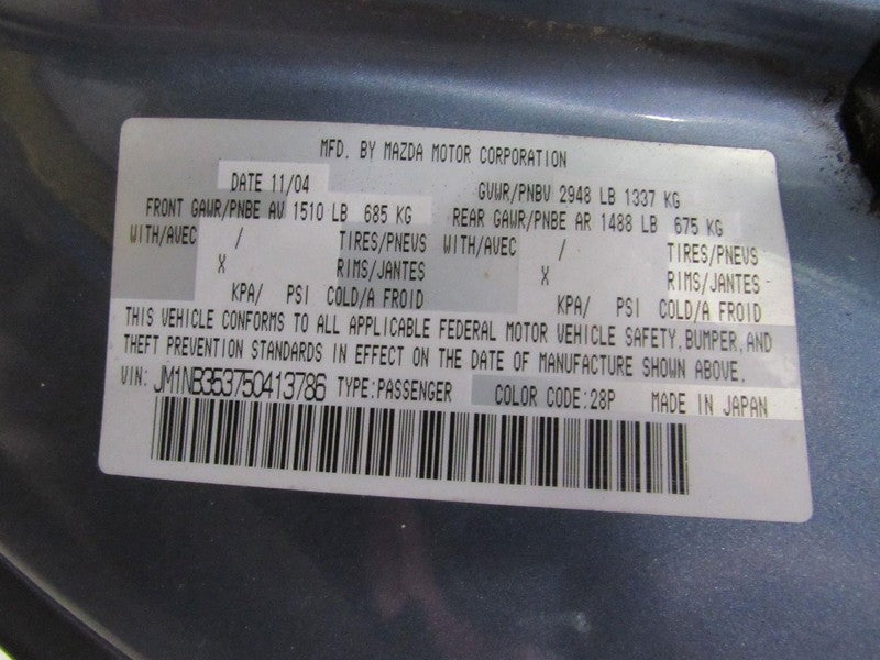 01-05 Mazda Miata MX-5 MX5 NB 1.8L Mass Air Flow Meter Sensor MAF
