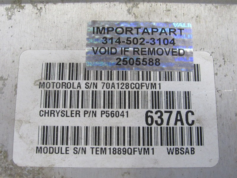 PROGRAMMED PLUG & PLAY 00 Jeep Grand Cherokee 4.0L ECM 56041637AC 637 