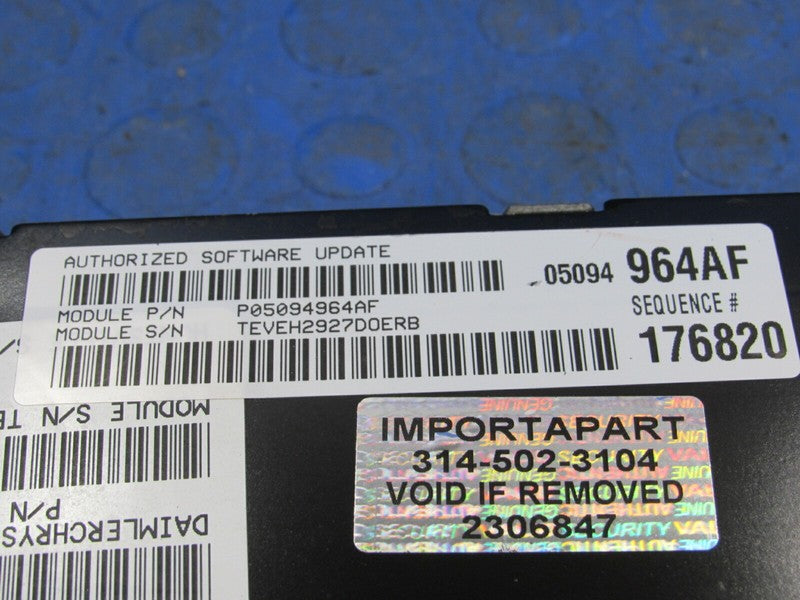 PLUG & PLAY 08 Charger 300 Magnum 5.7 AT Engine Computer ECU 05094964 