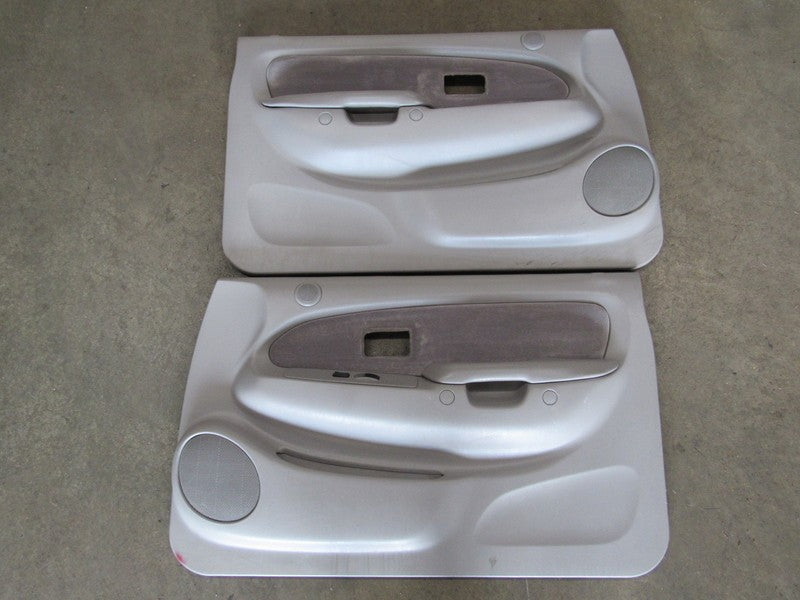 01-04 Toyota Tacoma Left Right Door Card Panel Set Power Windows Gray 