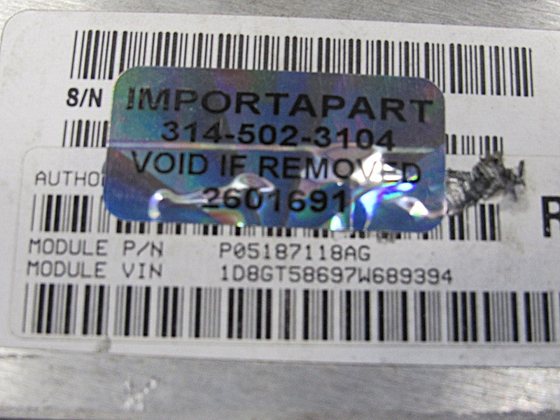PLUG & PLAY 07 Dodge Nitro 4.0L AT Engine Computer ECU 05187118 PROG 1