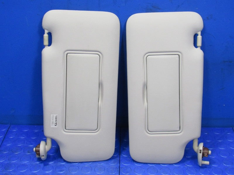 15-20 Honda Fit Right Left Sun Visor Shade Gray Pair Set w/ Mirrors OE