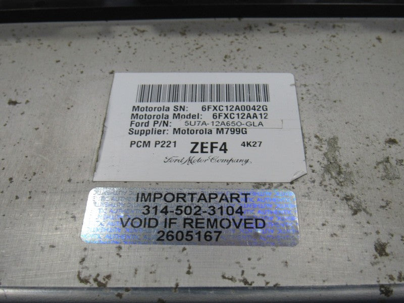 05 Ford F150 4.2L V6 AT ECU ECM PCM Engine Computer GFU0 5U7A-12A650-G