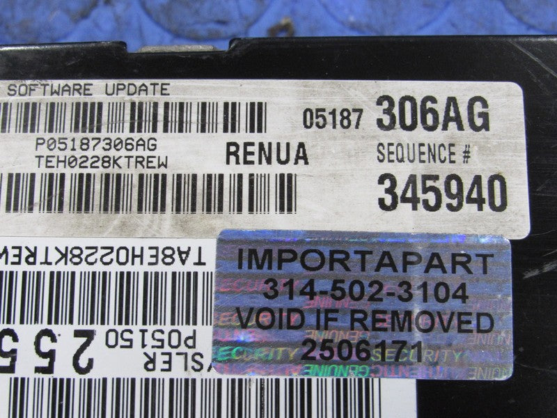 PROGRAMMED PLUG & PLAY 08 Grand Cherokee 4.7L ECM 05187306AG 306 PROG 