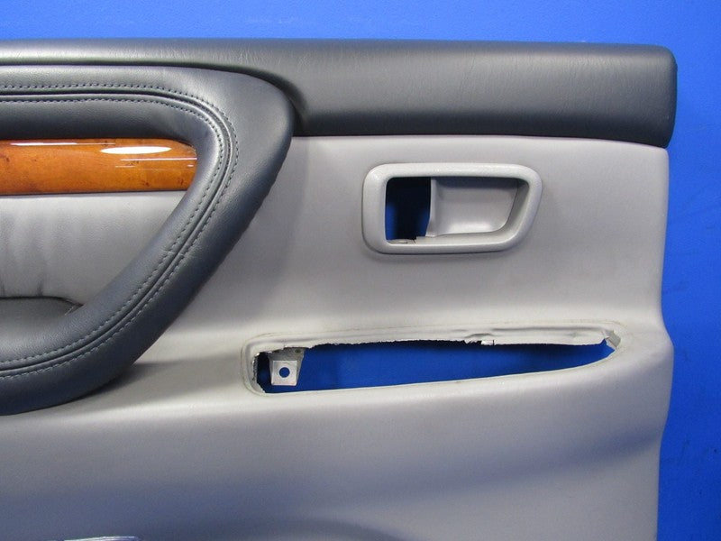 04-07 Lexus LX470 UZJ100 Rear Left LH Driver Door Panel Grey Leather 2