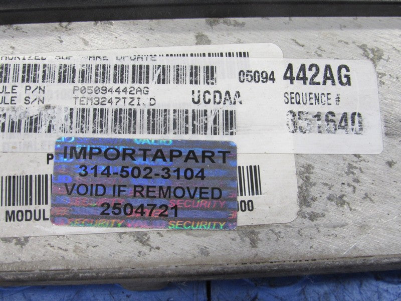 PROGRAMMED PLUG & PLAY 08 Dodge Ram Truck 1500 5.7L ECM 05094442AG 442