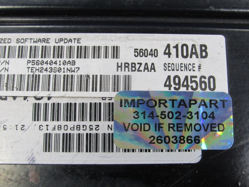 PROGRAMMED PLUG & PLAY 00 Dodge Ram 1500 5.9L AT ECM 56040410AB 410 PR