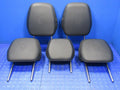 11-18 Porsche Cayenne 958 Front & Rear Headrests W/ Crest Set of 5 Bla
