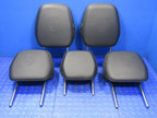 11-18 Porsche Cayenne 958 Front & Rear Headrests W/ Crest Set of 5 Bla