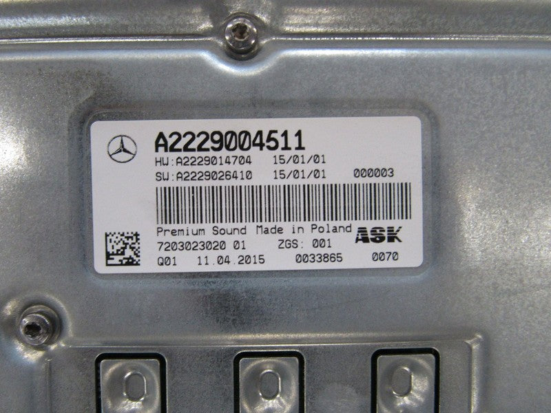 15-16 Mercedes S550 S63 S65 AM FM Radio Stereo Amplifier AMP P/N 222 9