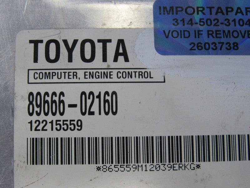 03 Toyota Matrix 1ZZ AT ECU ECM PCM Engine Computer Control Unit 89666