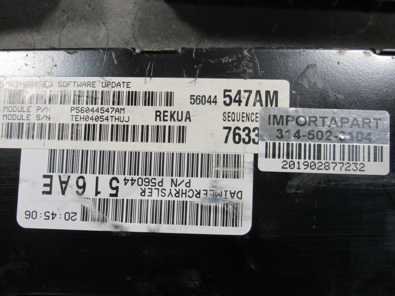 PROGRAMMED PLUG & PLAY 05 Grand Cherokee WK 3.7L 4WD ECM 547 56044547 