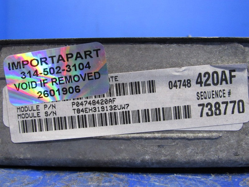 PROGRAMMED PLUG & PLAY 02 Caravan Voyager 2.4L ECU 04748420AF 420 PROG