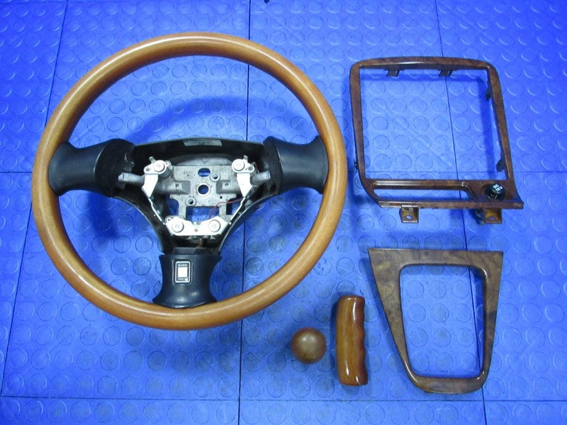 01 Miata SE NB Nardi Wood Grain Steering Wheel Shift Knob E-Brake Trim