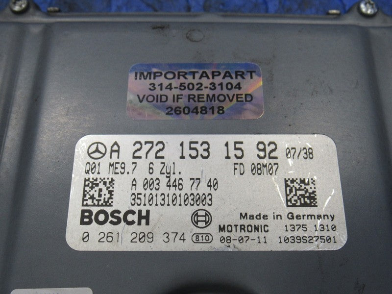 09 Mercedes-Benz C350 ECU ECM PCM Engine Computer UNLOCKED 272 153 15 