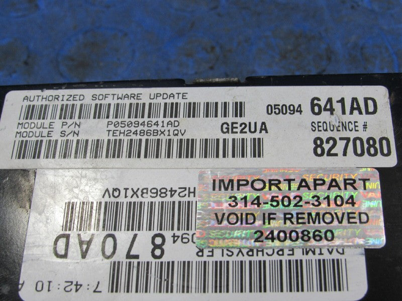 PLUG & PLAY 07 Jeep Commander XK 5.7L Engine Computer ECU 05094641 PRO