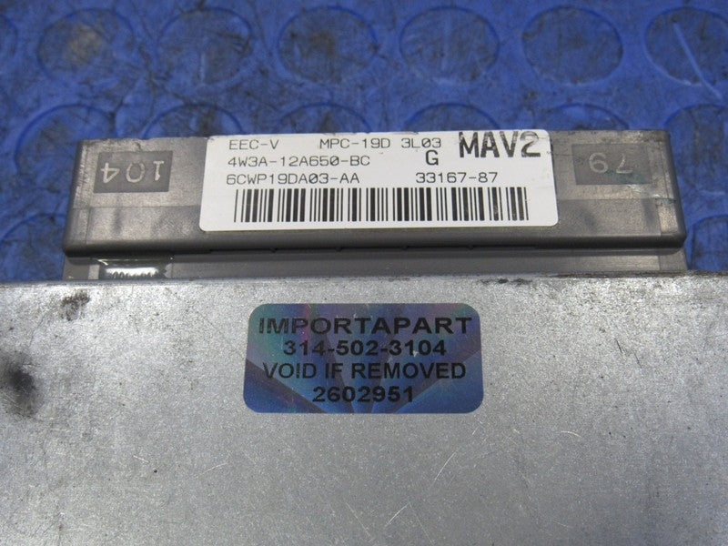 04 Mercury Marauder 4.6L V8 ECU ECM PCM Engine Computer MAV2 4W3A-12A6