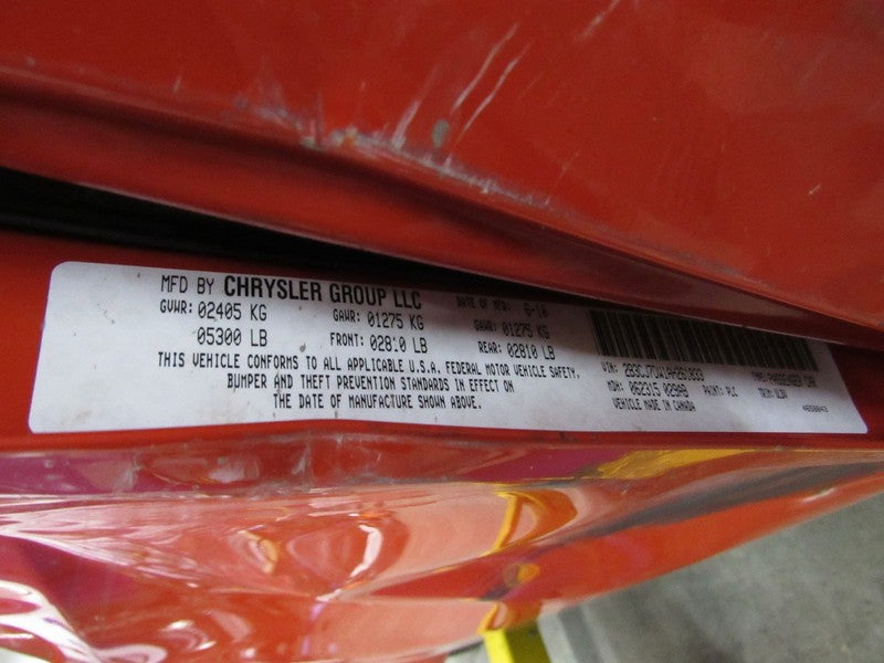 08-14 Dodge Challenger Right RH Passenger Side Outer Taillight Tail Li