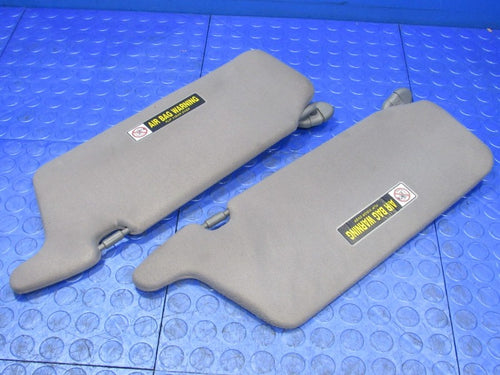 01-05 Honda Civic Right Left Sun Visor Shade Gray Pair Set w/ Mirrors 