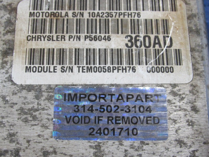 PLUG & PLAY 98 Ram 2500 3500 8.0L V10 MT Engine Computer ECU 56046360 