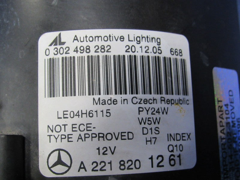 07-09 Mercedes Benz S Class W221 Right Passenger HID Bi Xenon Headligh