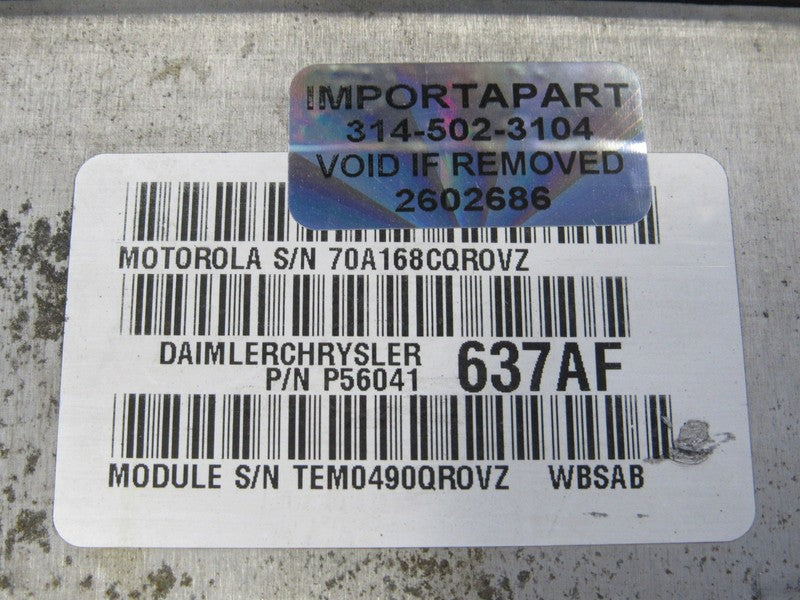PROGRAMMED PLUG & PLAY 00 Jeep Grand Cherokee 4.0L ECM 56041637AF 637 