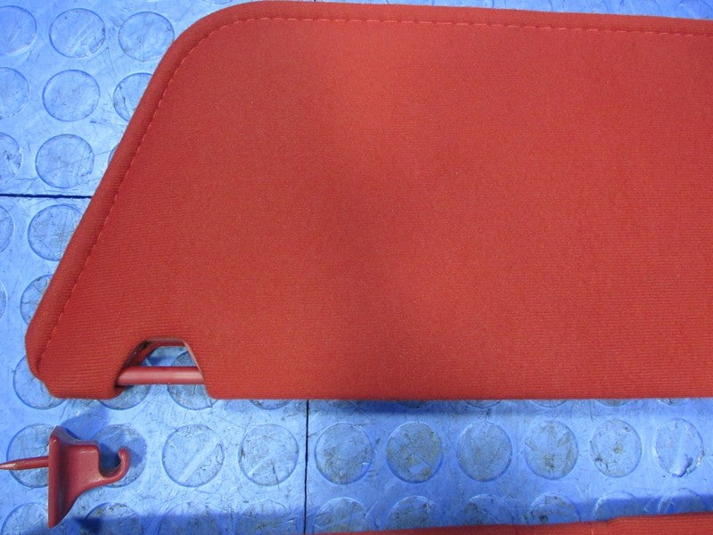 87-96 F150 F250 F350 Bronco Right Left Sun Visor Shade Red Pair Set 54