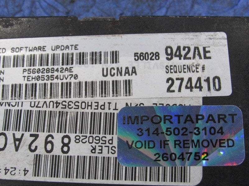05 Dodge Ram Truck 4.7L AT ECU ECM PCM Engine Computer 942 56028942AE 