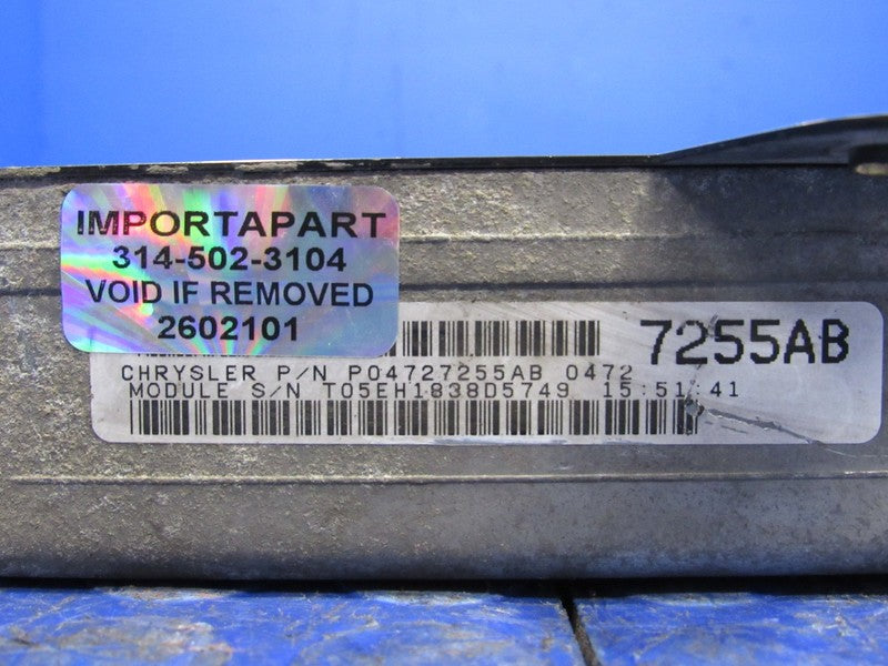 99 Dodge Caravan Voyager 3.0L ECU ECM PCM Engine Computer 04727255AB 2