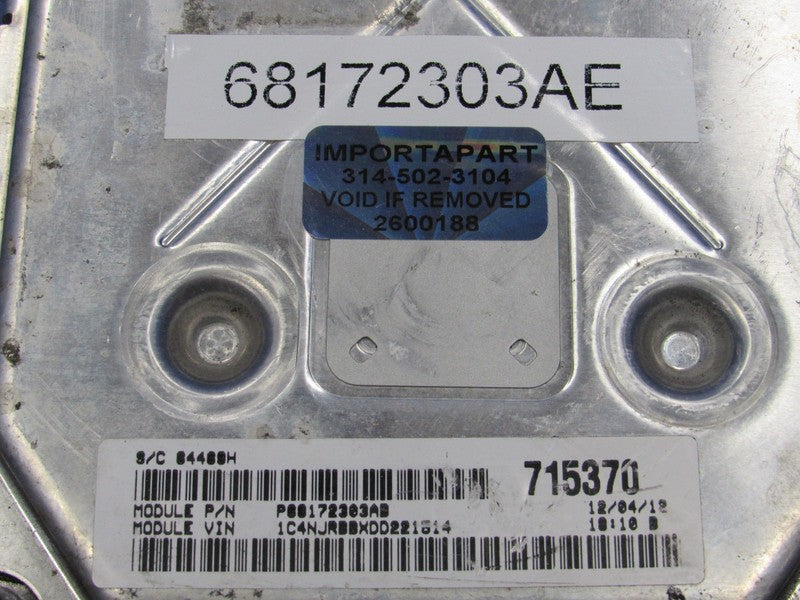 PROGRAMMED PLUG & PLAY 13 Compass Patriot 2.4 4WD ECU ECM 68172303AE 3