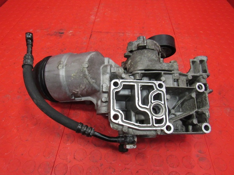 03-05 BMW E60 525i 530i M54 Oil Filter Housing Bracket w/ Tensioner 17