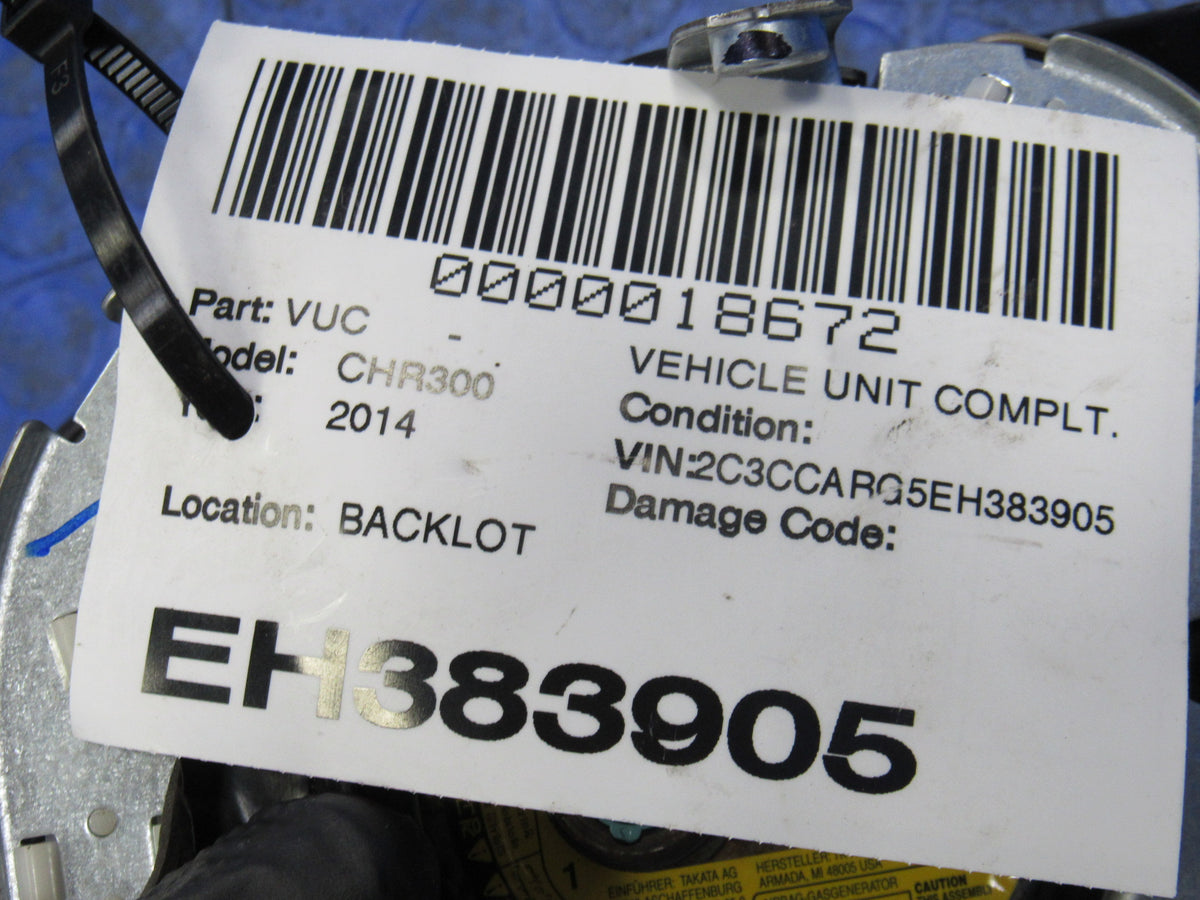 2011-2014 Chrysler 300 Driver Steering Wheel Mounted Airbag Air Bag Black w/Blue Emblem 1322